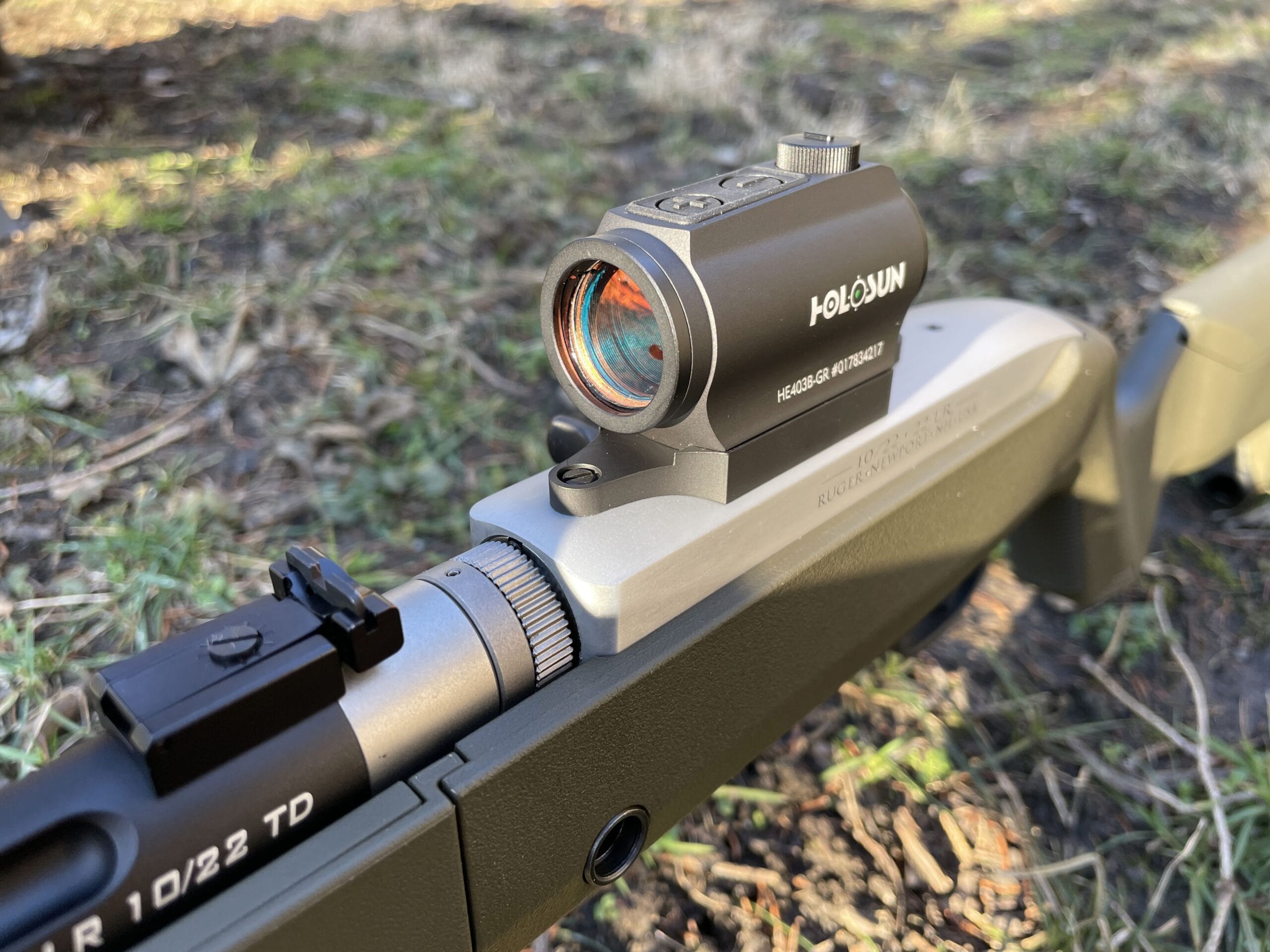 Ruger 10/22 Takedown with Armadyne Manufacturing Aimpoint Micro mount.