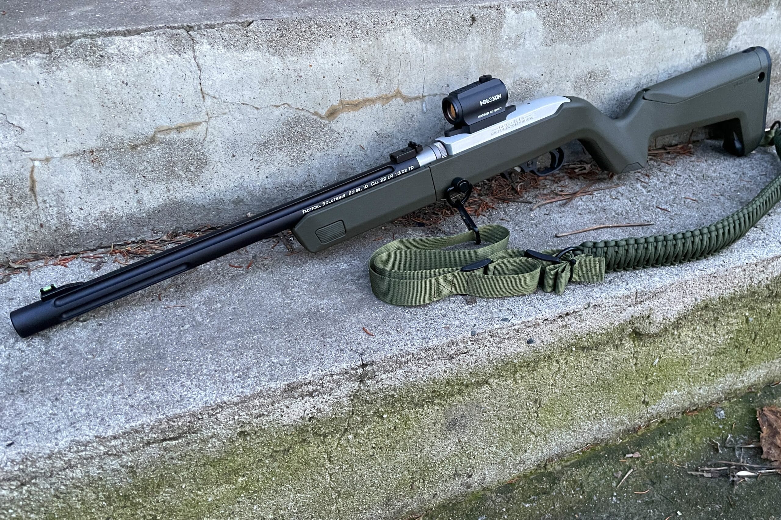Ruger 10/22 Takedown with Armadyne Manufacturing Aimpoint Micro mount.