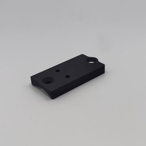 Close-up of a black Beretta A300/1301 Holosun SCS MOS mount for secure attachment of the Holosun SCS MOS red dot sight.