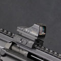 Holosun SCS MOS mounted on a rifle Picatinny rail with an Armadyne Quick Detach ModMount.