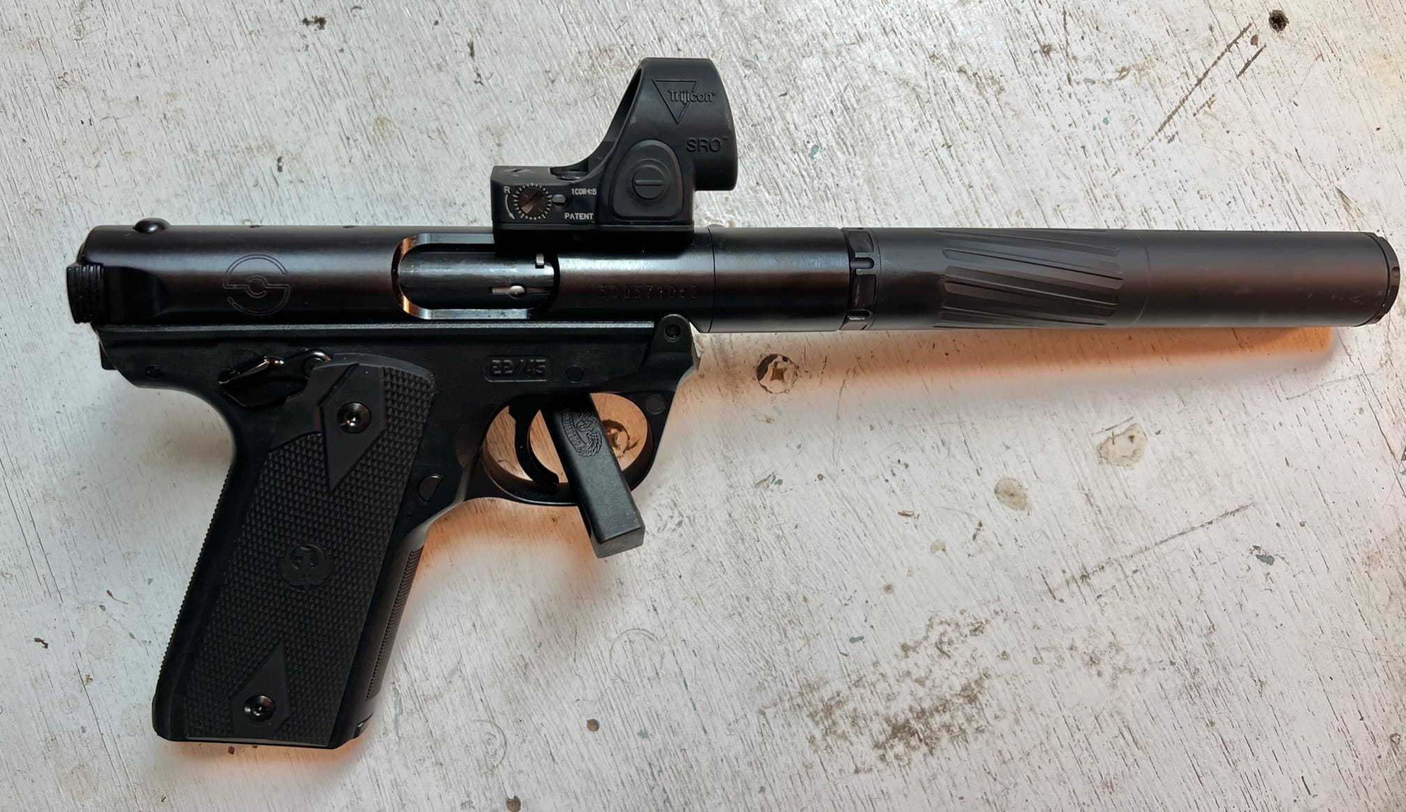 Ruger Mark IV Silencer Shop Exclusive Armadyne Manufacturing for the Trijicon RMR.