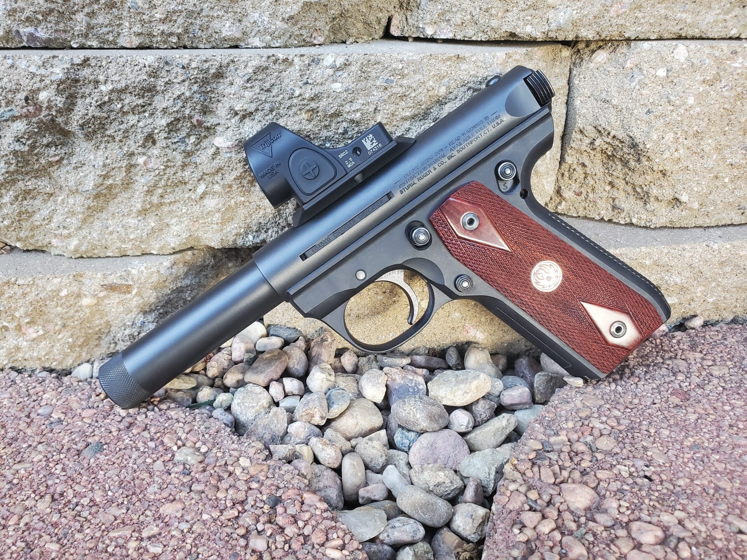 Ruger Mark IV with Armadyne Manufacturing Trijicon RMR mount.