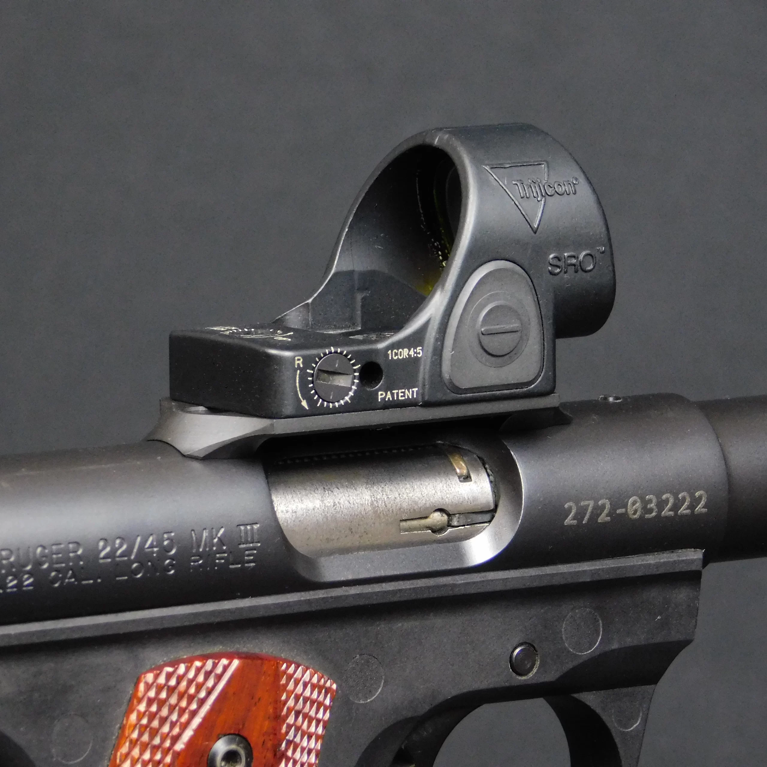Ruger Mark IV Trijicon SRO Midmount