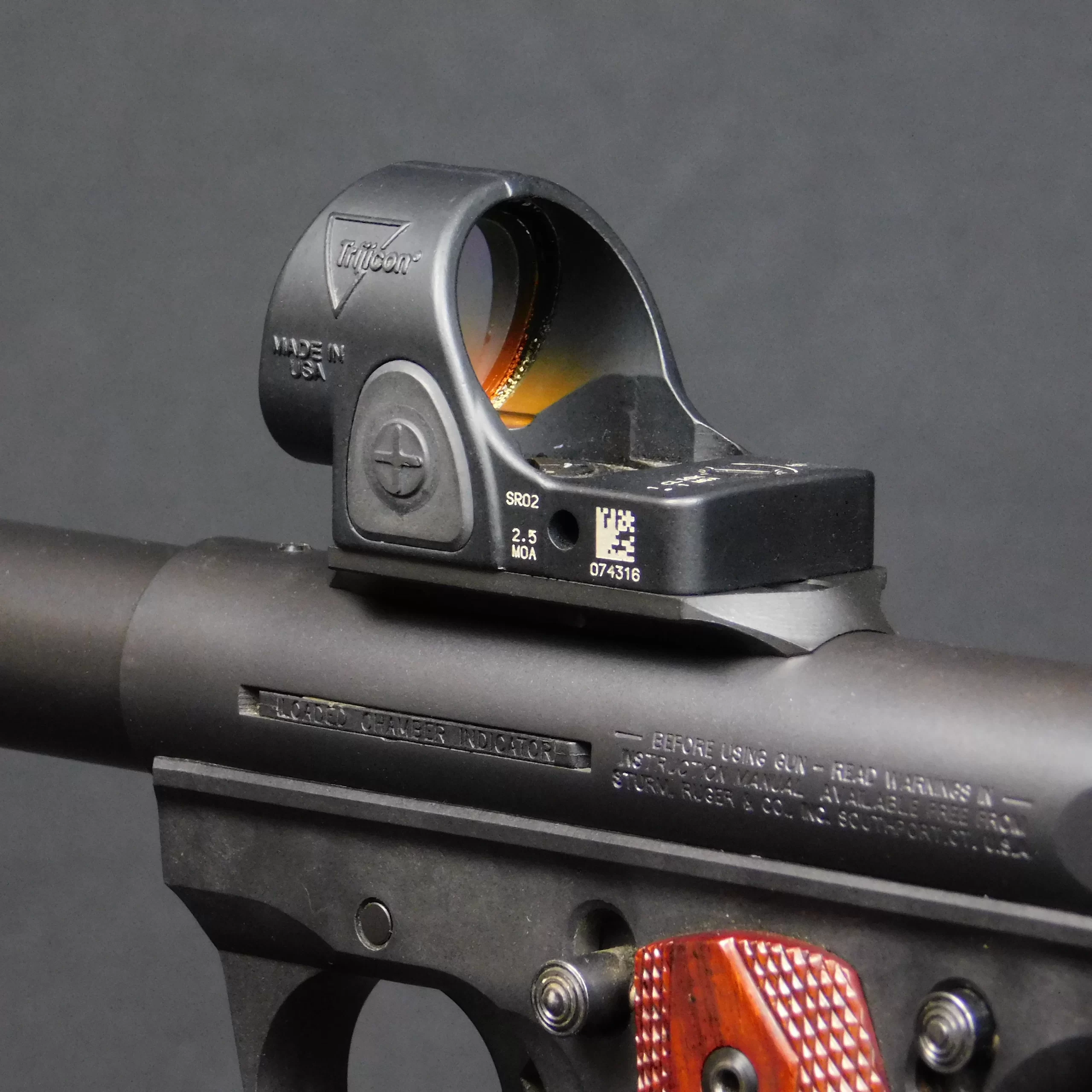 Ruger Mark IV Trijicon SRO Midmount